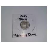 1942 Silver Mercury Dime