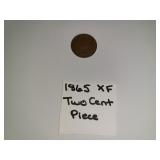 1865 XF Two Cent Piece
