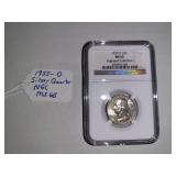 1955-D Silver Washington Quarter