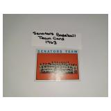 Senators Baseball Team Card 1963