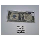 1928 VF $1 Silver Certificate - Funny Back