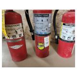 Group of 3 fire extinguishers