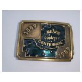 Meade County Centennial Belt Buckle