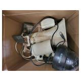 Box of reclaimed surveillance cameras