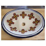 Painted ceramic sink