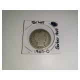 1907-D Silver Barber Half Dollar