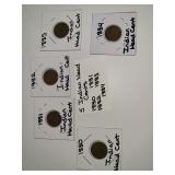 5 Indian Head Cents