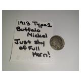 1913 Type 1 Buffalo Nickel
