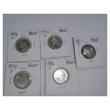 5 Proof Jefferson Nickels