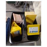Cleaning bucket and 4 wheel chocks