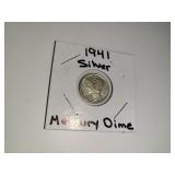 1941 Silver Mercury Dime