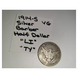 1915-S Silver Barber Half Dollar
