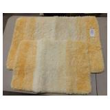 2 Yellow Bathroom Rugs - NEW