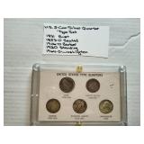 US Type Quarters 5 Coin Set