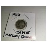 1916 Silver Mercury Dime