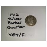 1912 Silver Barber Quarter