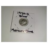 1939-D Silver Mercury Dime