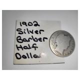 1902 Silver Barber Half Dollar