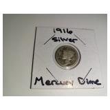 1916 Silver Mercury Dime