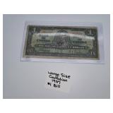 Large Size Canadian 1937 $1 Bill