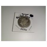 1906 Silver Barber Half Dollar