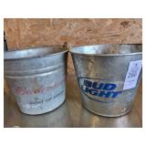 2 tin buckets