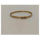14K Gold childrens bangle
