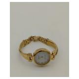 Anne Klein gold-tone twisted bangle style watch