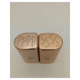 Vintage Aluminum Copper colored salt & pepper set