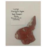Large Fairburn agate in red jasper slab