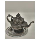 Silver Teapot & Tray