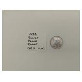 1922 silver Peace dollar GEM UNC