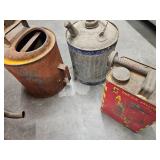 3 Vintage gas and 1 & 2 gallon