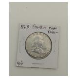 1963 Franklin half dollar
