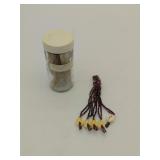 Deer antler tips + beaded tassel