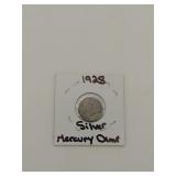 1928 silver Mercury dime