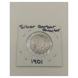 1901 silver Barber quarter
