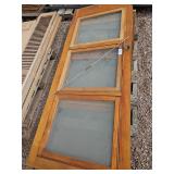 3 Vintage Doors with 3 panels of glass