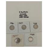 5 buffalo nickels