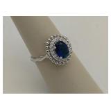 2.25 ct tanzanite + diamond ring size 7.25