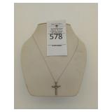 10K Gold necklace 'diamond' cross