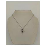 Sterling Silver cluster pendant with pearls