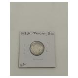 1938-S Mercury dime