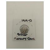 1919-D silver Mercury dime