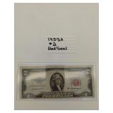 1953 $2 red seal