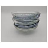5 bowls 3 clear 2 blue