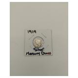 1919 silver Mercury dime