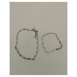 Panama Jack Anklet + sterling silver bracelet