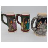 3 German Beer Steins