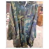 Military Camo Rain Poncho